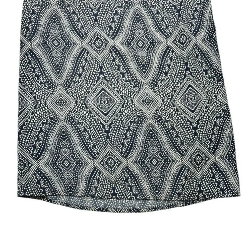 H&M Women’s Size 4 Boho Wide‎ Leg Palazzo Pants Black White Geometric Print